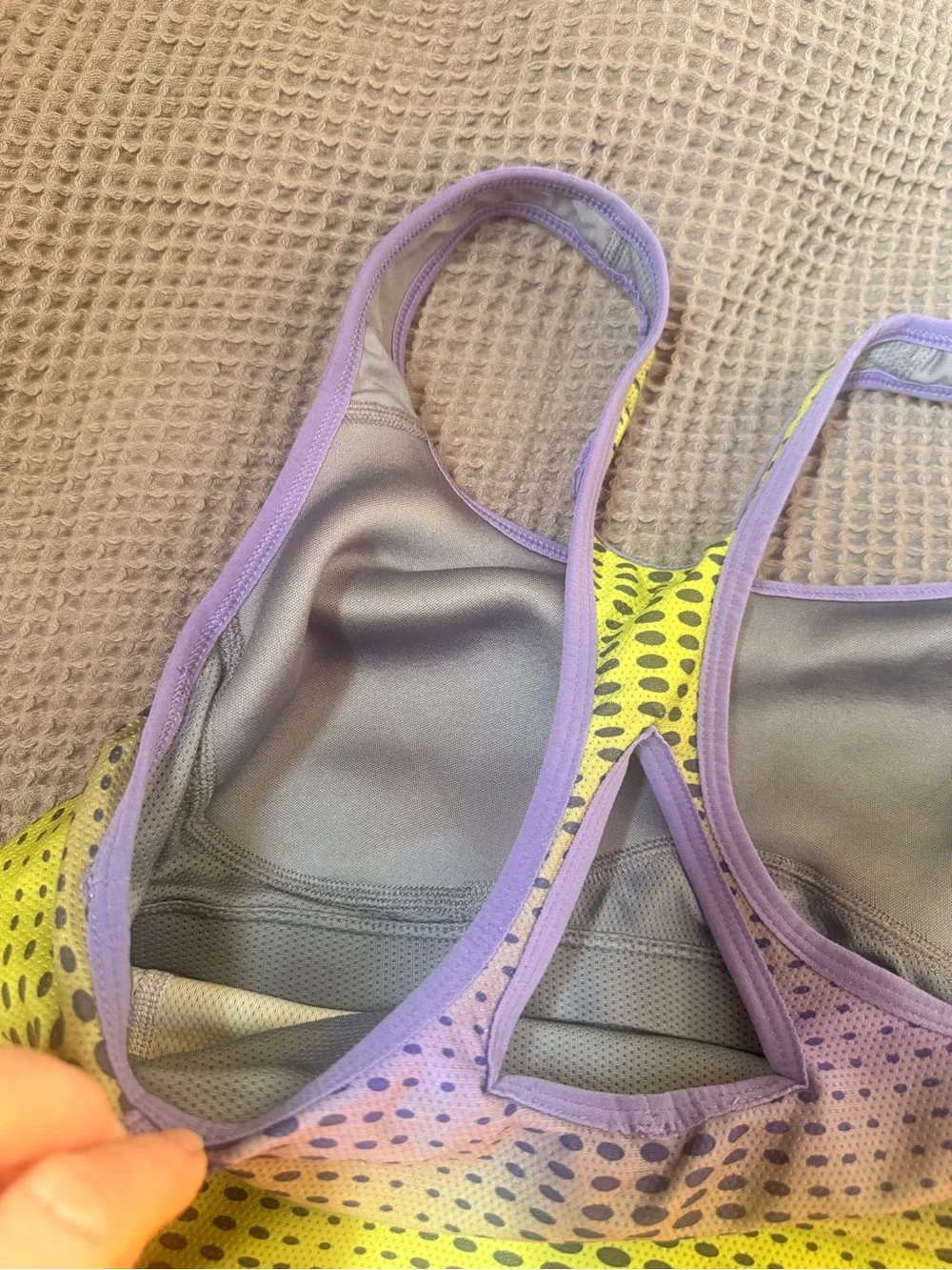 Nike Yellow & Lavender Racerback Athletic Tank
